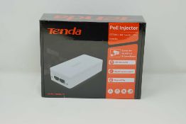A boxed as new Tenda IEEE802.3at PoE Injector (Model: PoE30G-AT) (Box sealed).
