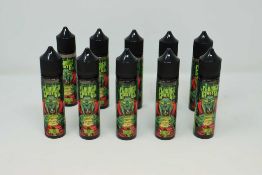 Ten bottles of FlavaCo Cartel Shrubs Lychee Strawberry Lemonade 50ml Shortfill Zero Nicotine E-