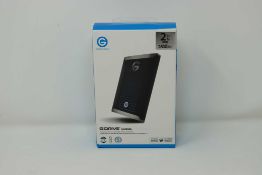 A boxed as new G-Technology G-DRIVE 2TB Mobile Pro Thunderbolt 3 SSD in Black (Box sealed).
