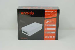 A boxed as new Tenda IEEE802.3at PoE Injector (Model: PoE30G-AT) (Box sealed).