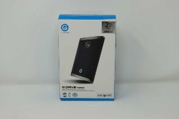 A boxed as new G-Technology G-DRIVE 2TB Mobile Pro Thunderbolt 3 SSD in Black (Box sealed).