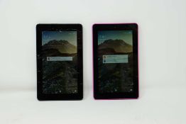 A pre-owned Amazon Fire (5th Gen) 16GB in Purple and a pre-owned Amazon Fire (5th Gen) 16GB in Black