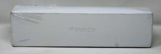 A boxed as new Apple Watch Series 5 (GPS, 44mm) in Gold Aluminum with Pink Sand Sport Band (Model: