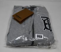 An as new Burberry Aubree hoodie in pale grey (XS, Security tag attached - RRP €330).