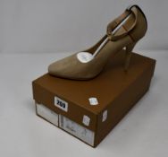 A pair of as new Burberry Kiton triple stud suede heeled pumps (UK 6.5 - RRP $655).
