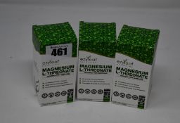 Ten boxed as new Ezyleaf Nutrition Magneium L-Threonate food supplements (90 vegetarian capsules,