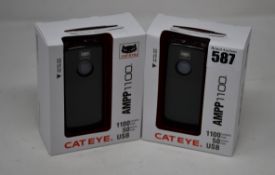 Two boxed as new Cateye AMPP 1100 Front Lights.