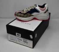 A pair of women's as new Gucci GG Rhyton sneakers (EU 37 - RRP £615).