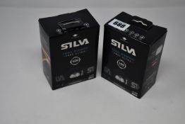 Two boxed as new Silva Trail Runner Free Ultra 400 Lumen head torches.