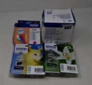 Two Brother LC223M Magenta ink cartridge's, six LC3217 cartridge's and two Epson ink cartridge's