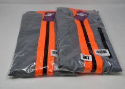 Three as new BTR high visibility reflective cycling/running jacket in orange (All XL - RRP £40