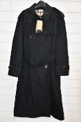 An as new Burberry black trench coat (Size 10, does require cleaning - RRP €1895).