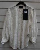 An as new The Kooples Perforate flowers top (Size 0 - RRP £178).