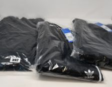 Three pairs of as new Adidas Cord BB training pants (All XL) and an Adidas fleece hoodie (2XL).