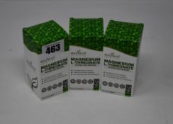 Ten boxed as new Ezyleaf Nutrition Magneium L-Threonate food supplements (90 vegetarian capsules,