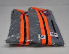 Three as new BTR high visibility reflective cycling/running jacket in orange (All XL - RRP £40
