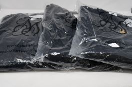 Three assorted as new Silk Silk hoodies (1 x UK 40, 2 x UK 42).