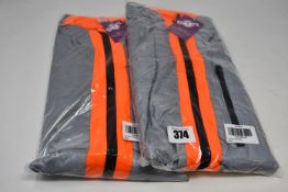 Three as new BTR high visibility reflective cycling/running jacket in orange (All XL - RRP £40