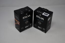 Two boxed as new Silva Trail Runner Free Ultra 400 Lumen head torches.