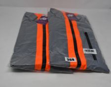 Three as new BTR high visibility reflective cycling/running jacket in orange (All XL - RRP £40