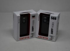 Two boxed as new Cateye AMPP 1100 Front Lights.