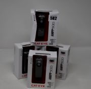 Four Cateye AMPP 500 USB Rechargeable Front Lights (500 lumens max, 50 hours max).
