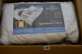 Five as new Fine Bedding Company Spundown Pillows (Standard 74 x 48cm).