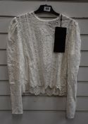 An as new The Kooples Embroidery top (Size 1 - RRP £158).