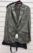 An as new Hackett London silk/wool blend jacket in green (44R - RRP £249).