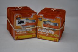 Ten packs of eight as new Gillette Fusion5 Power razor blades.
