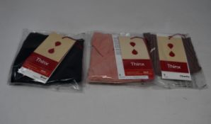 Fifteen pairs of assorted Thinx period proof underwear.