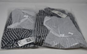 Five as new Oui dogtooth jersey polo neck tops (1 x 34, 2 x 36, 2 x 38 - RRP £32 each).