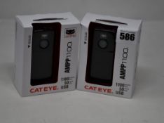 Two boxed as new Cateye AMPP 1100 Front Lights.