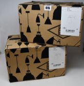 Two boxed as new BTC Hector Medium Dome Wall Lights (FW317N).