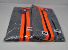 Three as new BTR high visibility reflective cycling/running jacket in orange (All XL - RRP £40