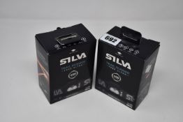 Two boxed as new Silva Trail Runner Free Ultra 400 Lumen head torches.