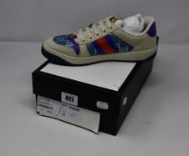 A pair of as new Gucci Screener leather sneakers (EU 37 - RRP £575).