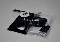 A pair of as new Nike Maverick RGE E sunglasses with protective pouch (RRP £137).
