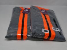 Three as new BTR high visibility reflective cycling/running jacket in orange (All XL - RRP £40