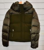 An as new The Kooples bi-material short down coat (Size 3 - RRP €475).