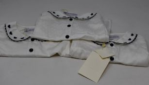 Ten girls as new Rachel Riley London Heart embroidered blouses (2 x 6m, 2 x 12m, 2 x 18m, 2Y, 3Y,