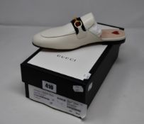 A pair of women's as new Gucci Princetown leather slipper (EU 39 - RRP £520).