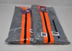 Three as new BTR high visibility reflective cycling/running jacket in orange (All XL - RRP £40