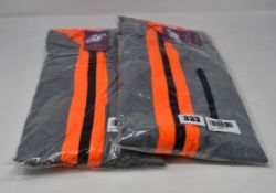 Three as new BTR high visibility reflective cycling/running jacket in orange (All XL - RRP £40