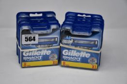 Ten packs of eight as new Gillette Mach3 Turbo razor blades.