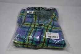 Three as new Ragged jeans fluffy knit check cardigans (All S - RRP £50 each).