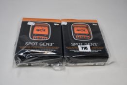 Two boxed as new Spot Gen3 Satellite GPS trackers.