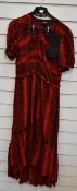 An as new The Kooples Red Hot Snake dress (Size 3 - RRP £185).