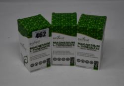 Ten boxed as new Ezyleaf Nutrition Magneium L-Threonate food supplements (90 vegetarian capsules,