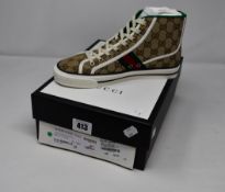 A pair of women's as new Gucci Tennis 1977 high top sneakers (EU 38 - RRP £485).